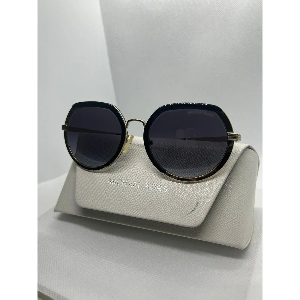 Michael Kors‎ Sunglasses Round Gold Black Designer Fashion Shades